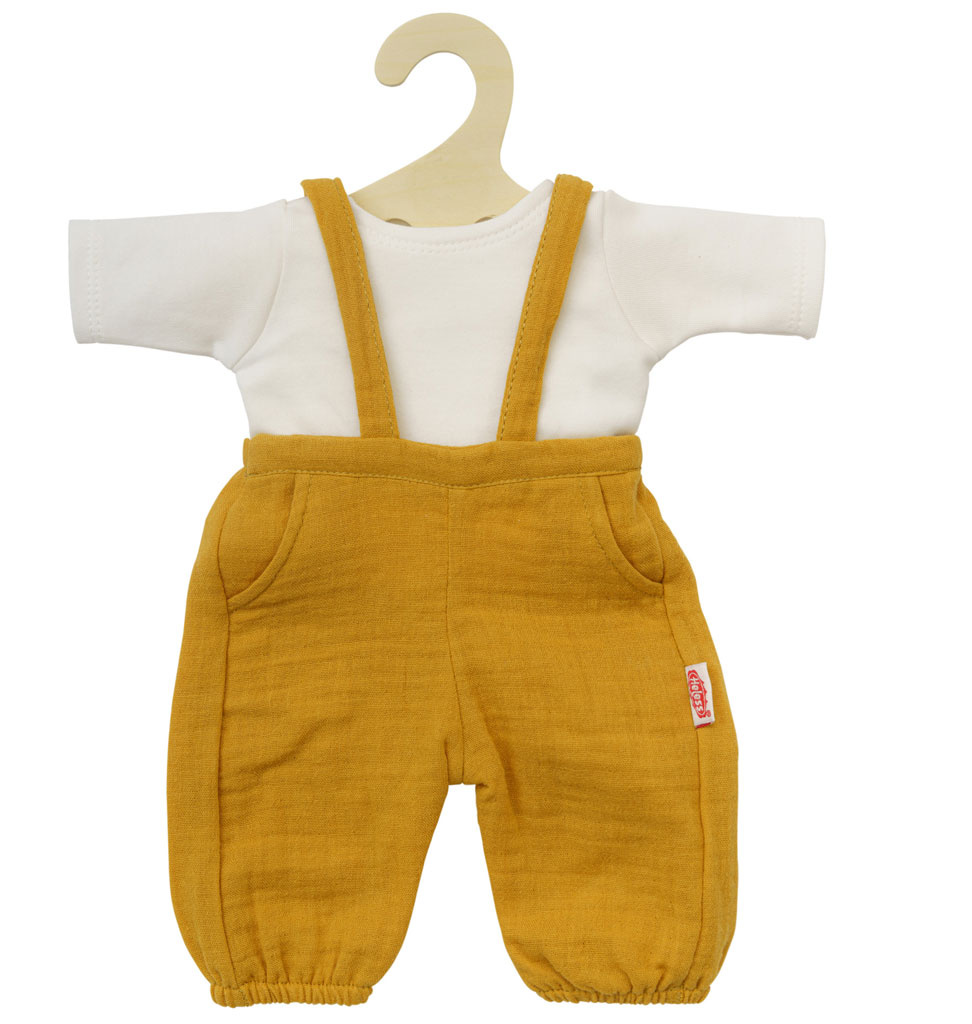 Heless Heless tuinbroek met t-shirt voor Gordi poppen / okergeel