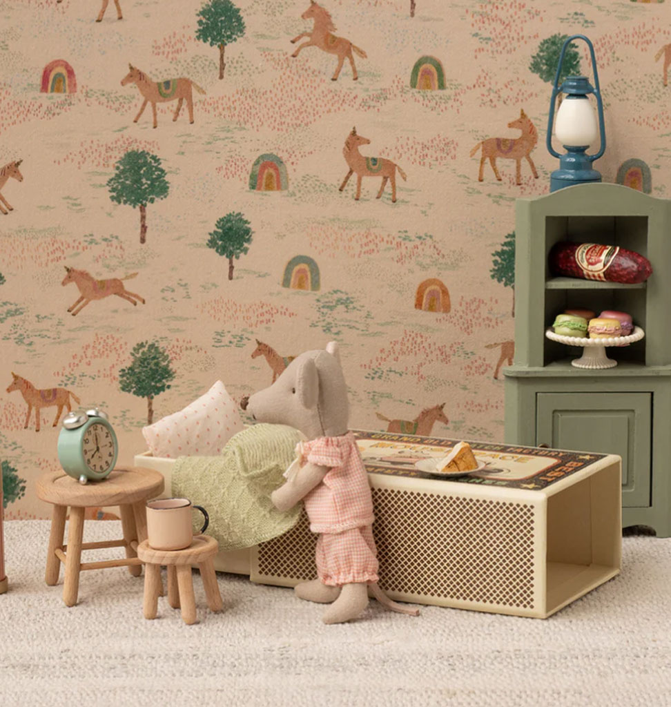 Maileg Maileg Little Sister mouse in matchbox with bedding