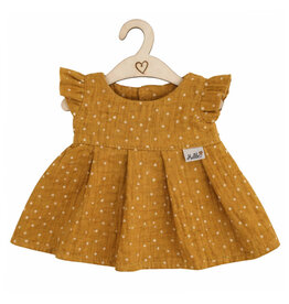 Hollie Hollie Gordi Puppenkleid ockergelb mit Punkten