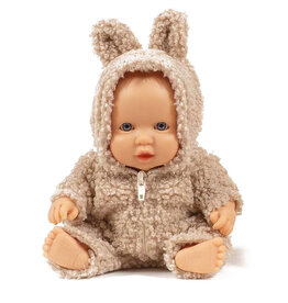 Minikane  Minikane Peque doll in Minikane bear costume