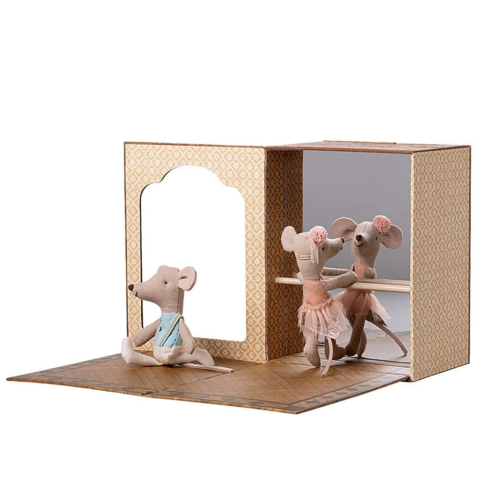 Maileg Maileg Dance Studio with ballet mice little sister & brother / b-choice