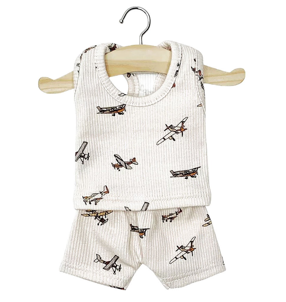 Minikane  Minikane ondergoedset petits basiques voor Gordi poppen / vliegtuigprint
