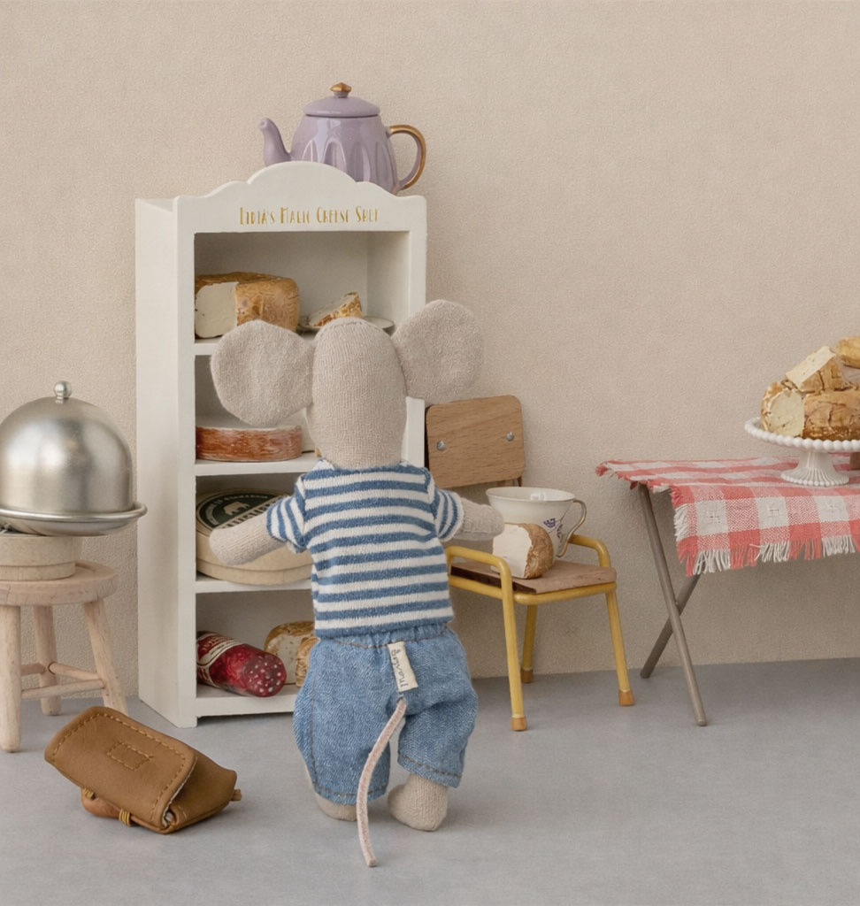 Maileg Maileg Big Brother tricycle muis met tas