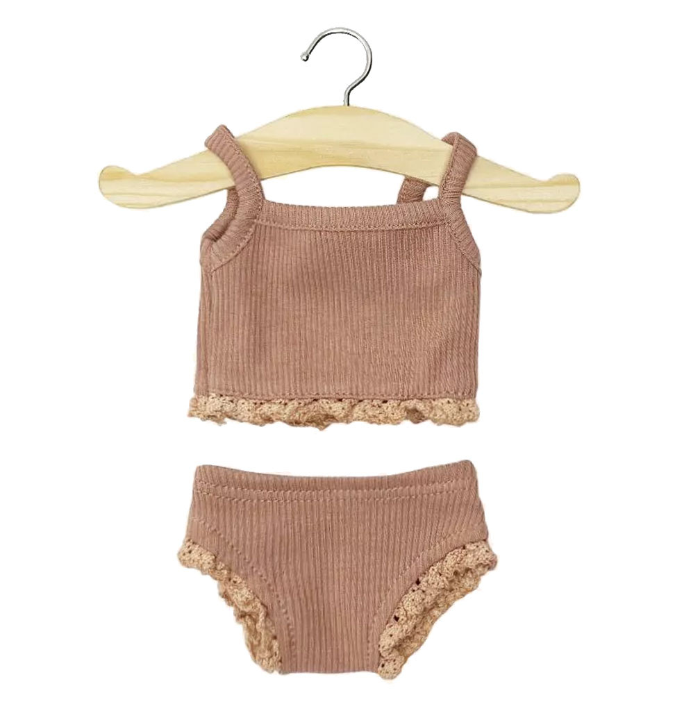 Minikane  Minikane zweiteiliges Unterwäsche-Set für die Gordi-Puppen / Farbe Rosé-Argile
