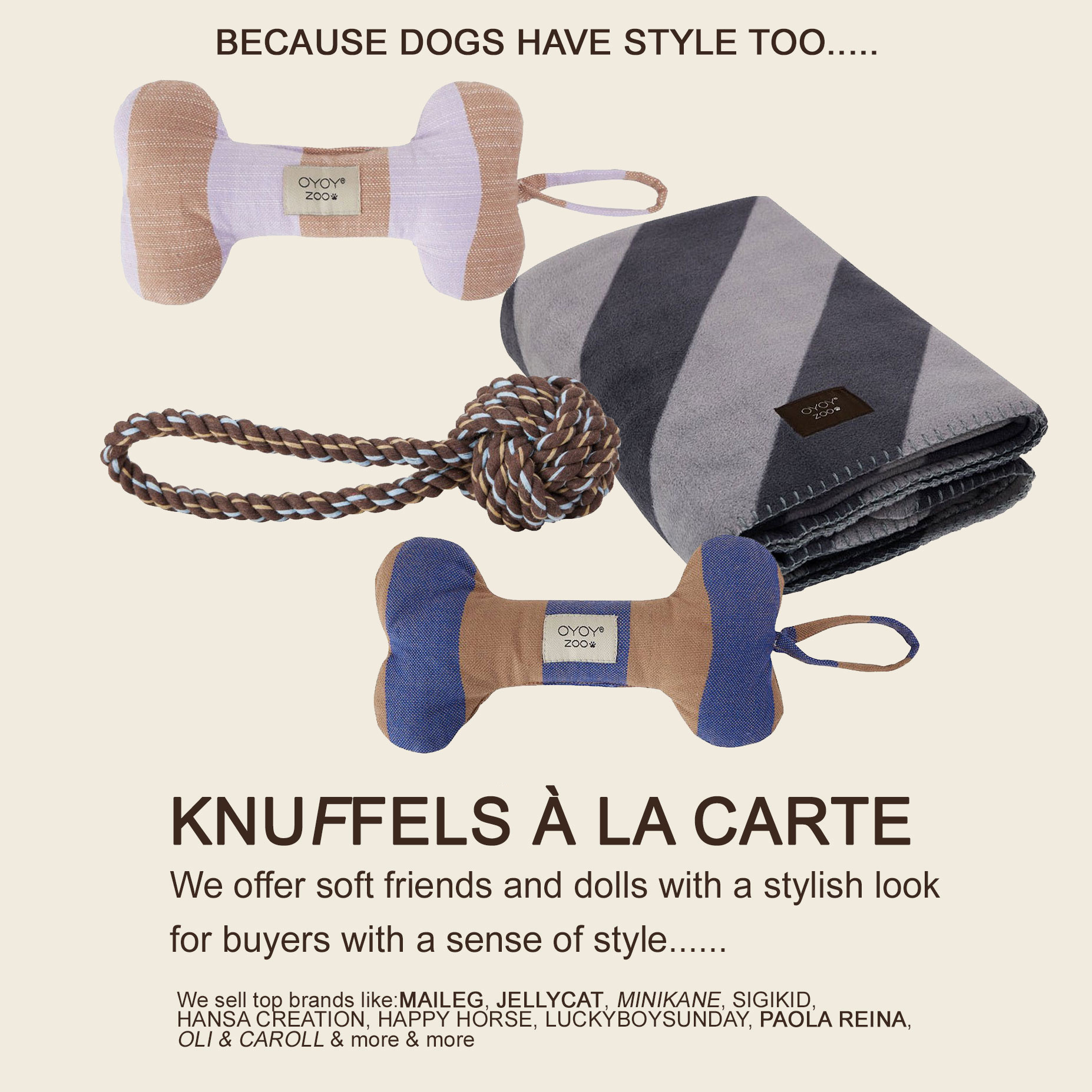 OYOY OYOY dog toys Ashi bone / small