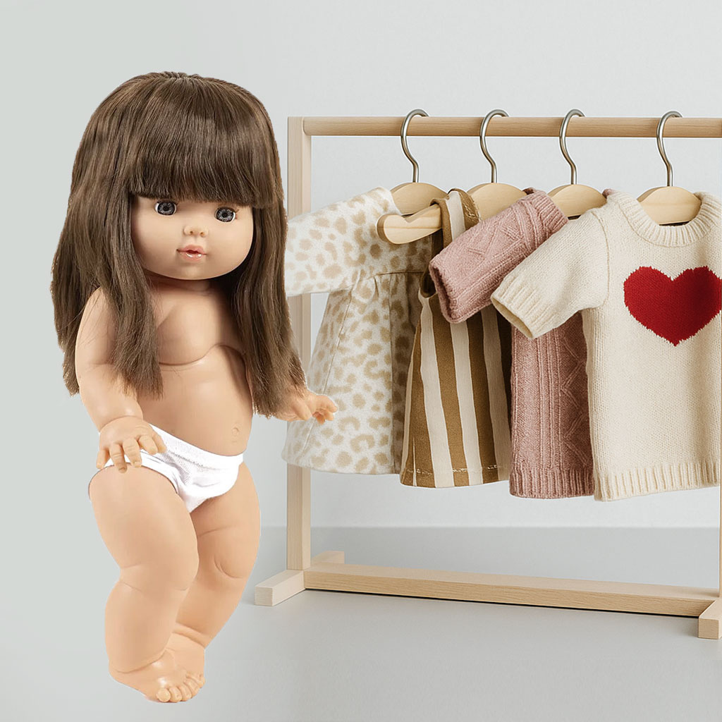 Minikane  Minikane gebreide jurk voor Gordi-poppen / Robe Lena / roze