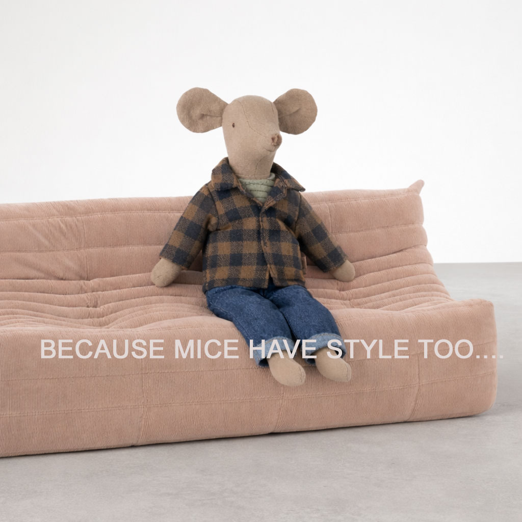 Maileg Maileg clothing set father mouse / checked shirt and jeans