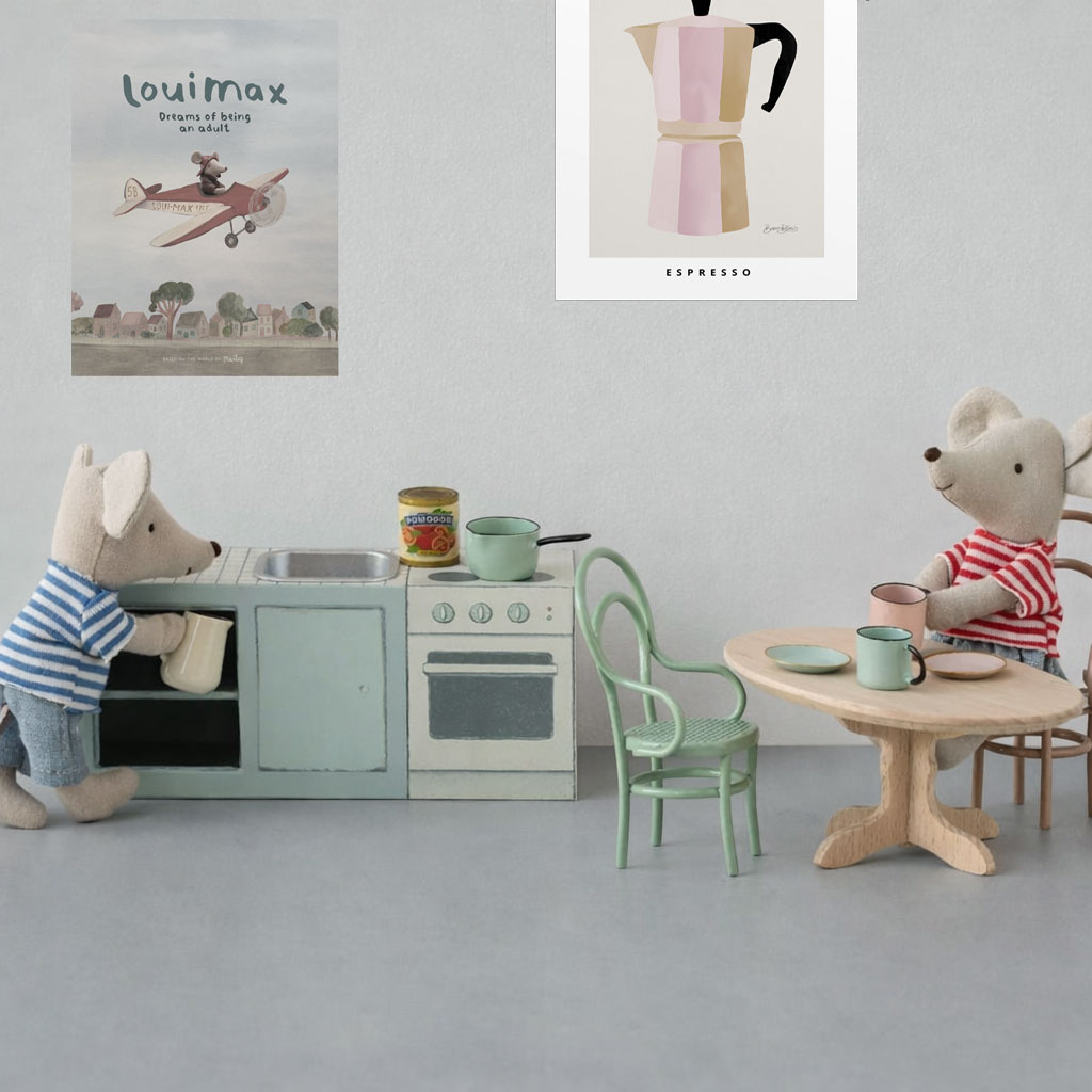 Maileg Maileg ovaler Esstisch für Mäuse / Naturholz