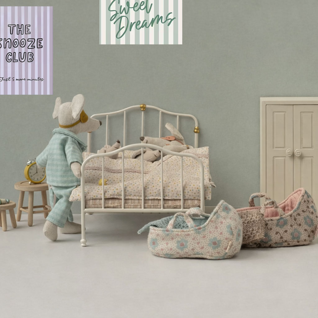 Maileg Maileg Vintage-Bett für Mäuse / gebrochenes Weiß