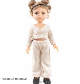 Minikane  Minikane Amigas Puppenkleidungsset Ensemble Cache-Coeur und Trikot Angora Beige Clair