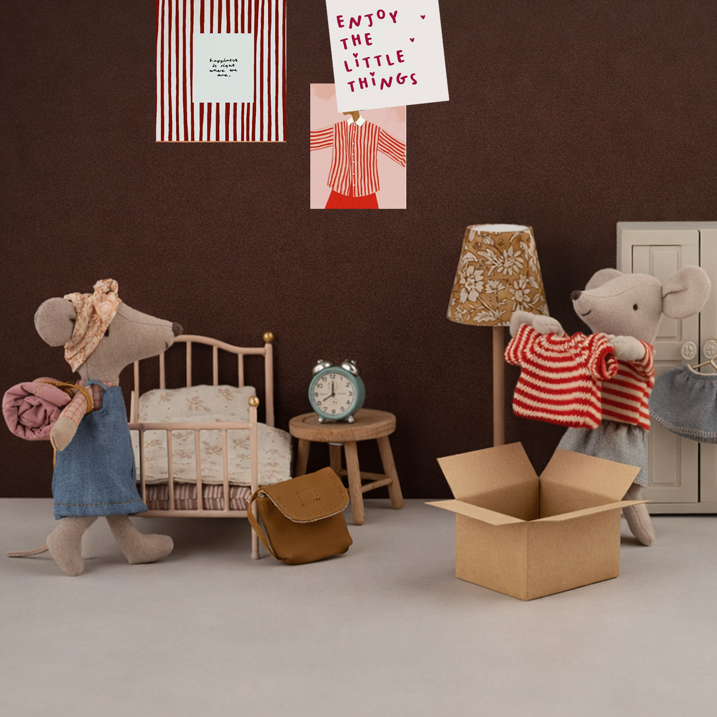 Maileg Maileg kledingset big sister muisje / petite couture / rok en gestreept truitje