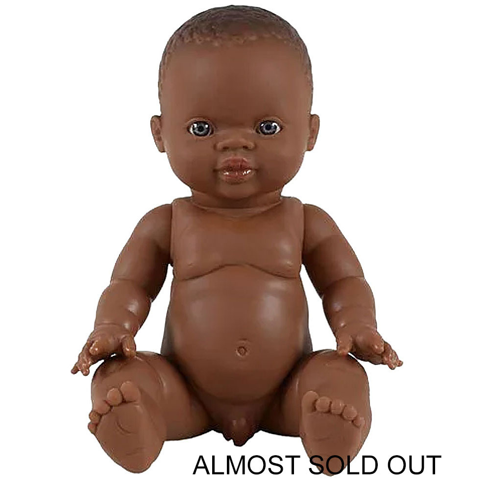 Paola Reina poppen Paola Reina doll brown boy blue eyes 34 cm