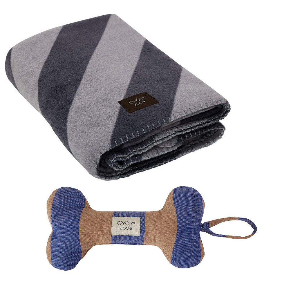 OYOY Zoo dog set blanket and bone for dogs
