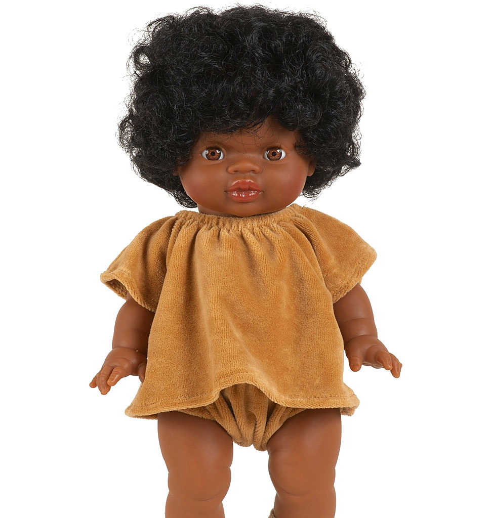 Paola Reina poppen Paola Reina Gordi doll Jahia with Minikane panties