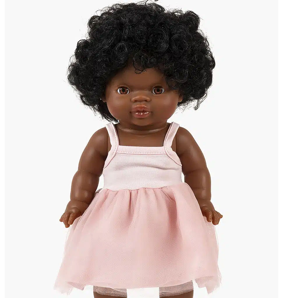 Paola Reina poppen Paola Reina Gordi doll Jahia with Minikane panties