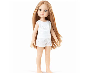 Muñeca Paola Reina 45 cm - Soy tú - Inés con vestido de colores y osito de peluche Muñeca Paola Reina 45 cm - Soy tú - Inés con vestido de colores y osito de peluche