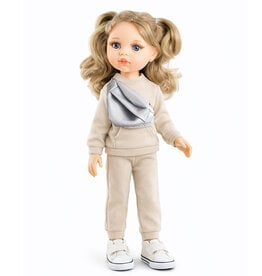 Paola Reina poppen Paola Reina Amigas doll Carla with tracksuit, sneakers and cross-body bag