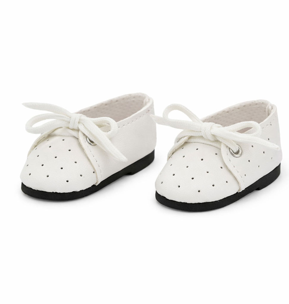 Paola Reina poppen Paola Reina white shoes with laces for Amigas dolls