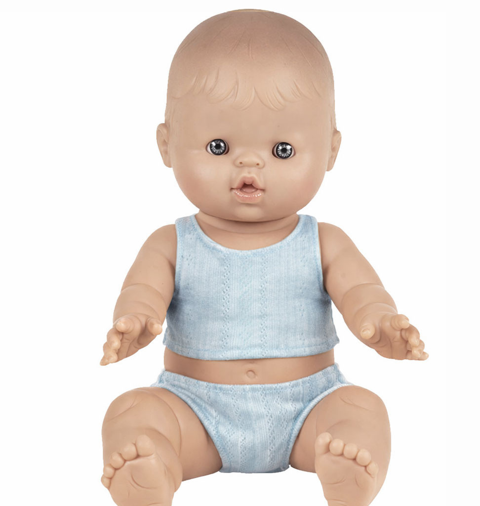 Paola Reina poppen Paola Reina Gordi babypop  jongen met ondergoed  34 cm