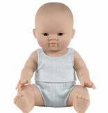 Paola Reina poppen Paola Reina baby doll boy Asian with underwear 34 cm