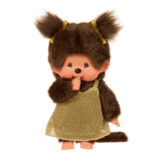 Monchhichi Monchhichi Mädchen goldenes Glitzerkleid