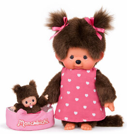 Monchhichi Monchhichi moeder met baby in reiswiegje