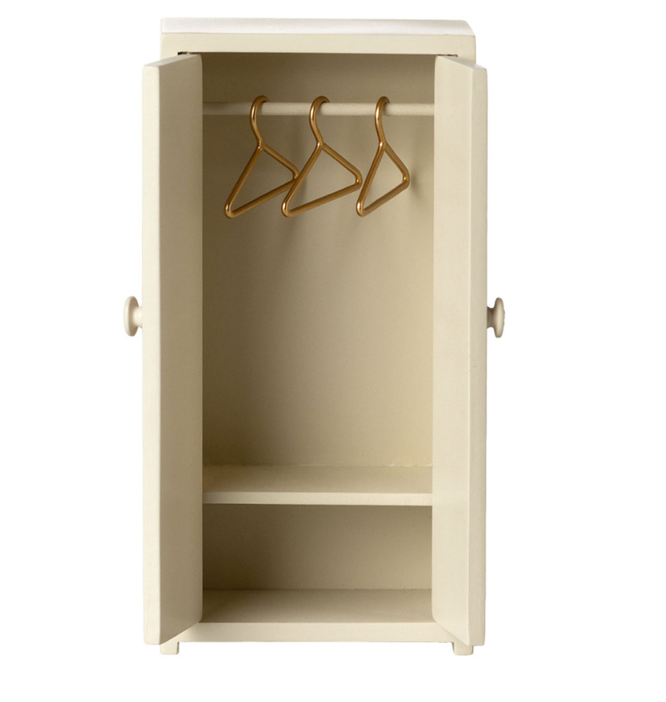 Maileg Maileg kast voor de muisjes / cream / inclusief 3 kledinghangers