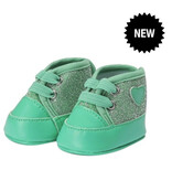 Skrållan Skrållan groene glitter  sneakers (past op Gordi poppen en Miniland poppen)