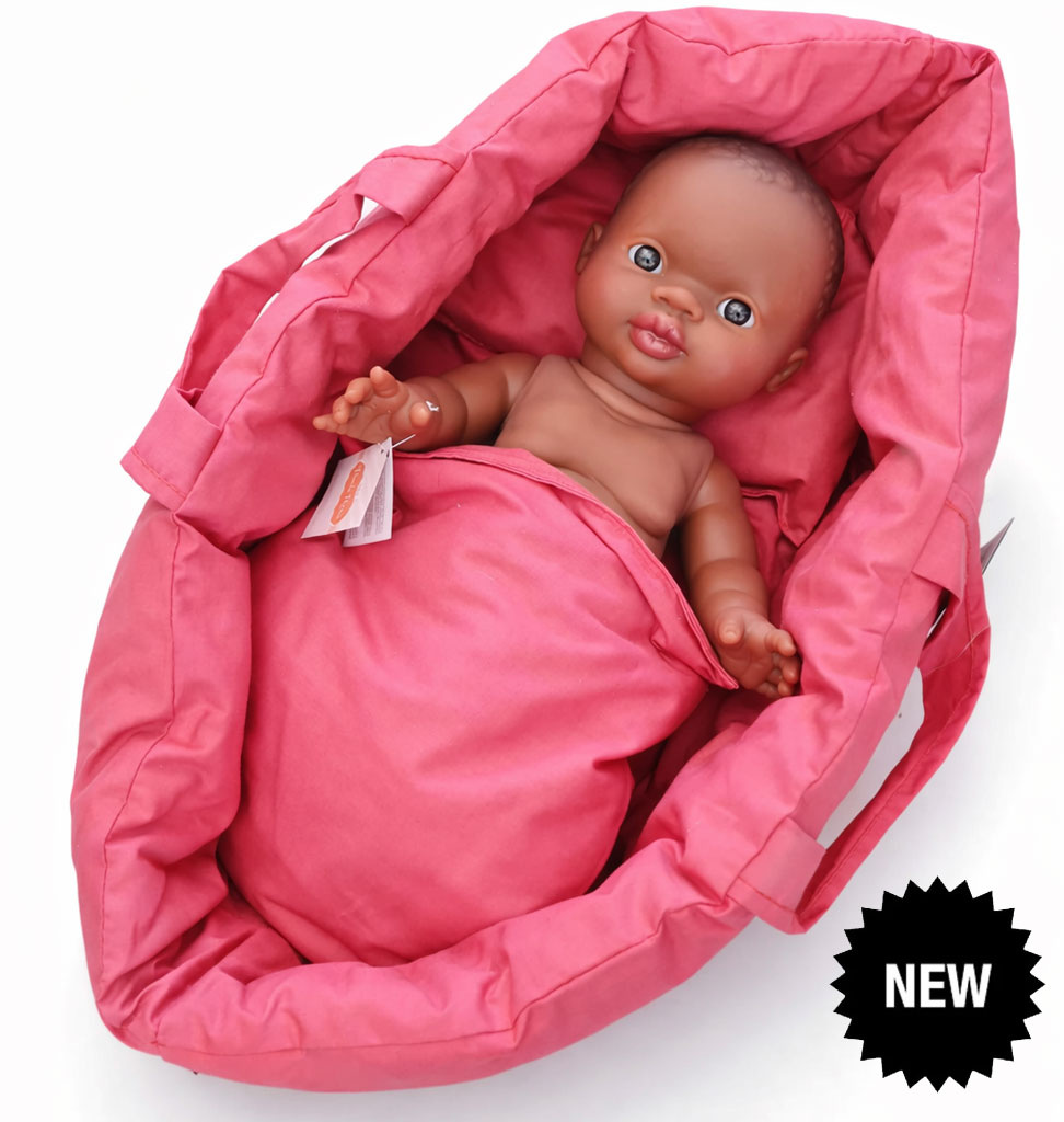 Hollie Hollie doll carrier / travel cradle with pillow and blanket