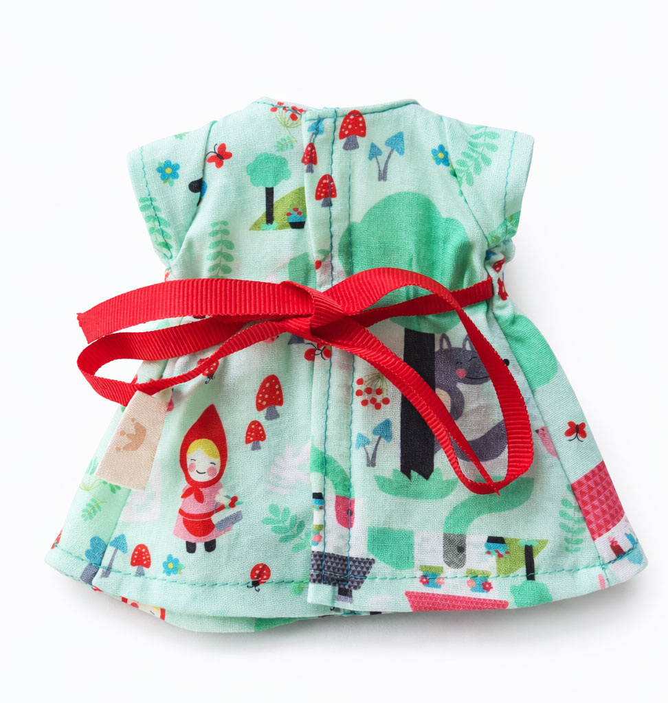 Paola Reina poppen Paola Reina Amigas Puppenkleid mit Rotkäppchen-Print