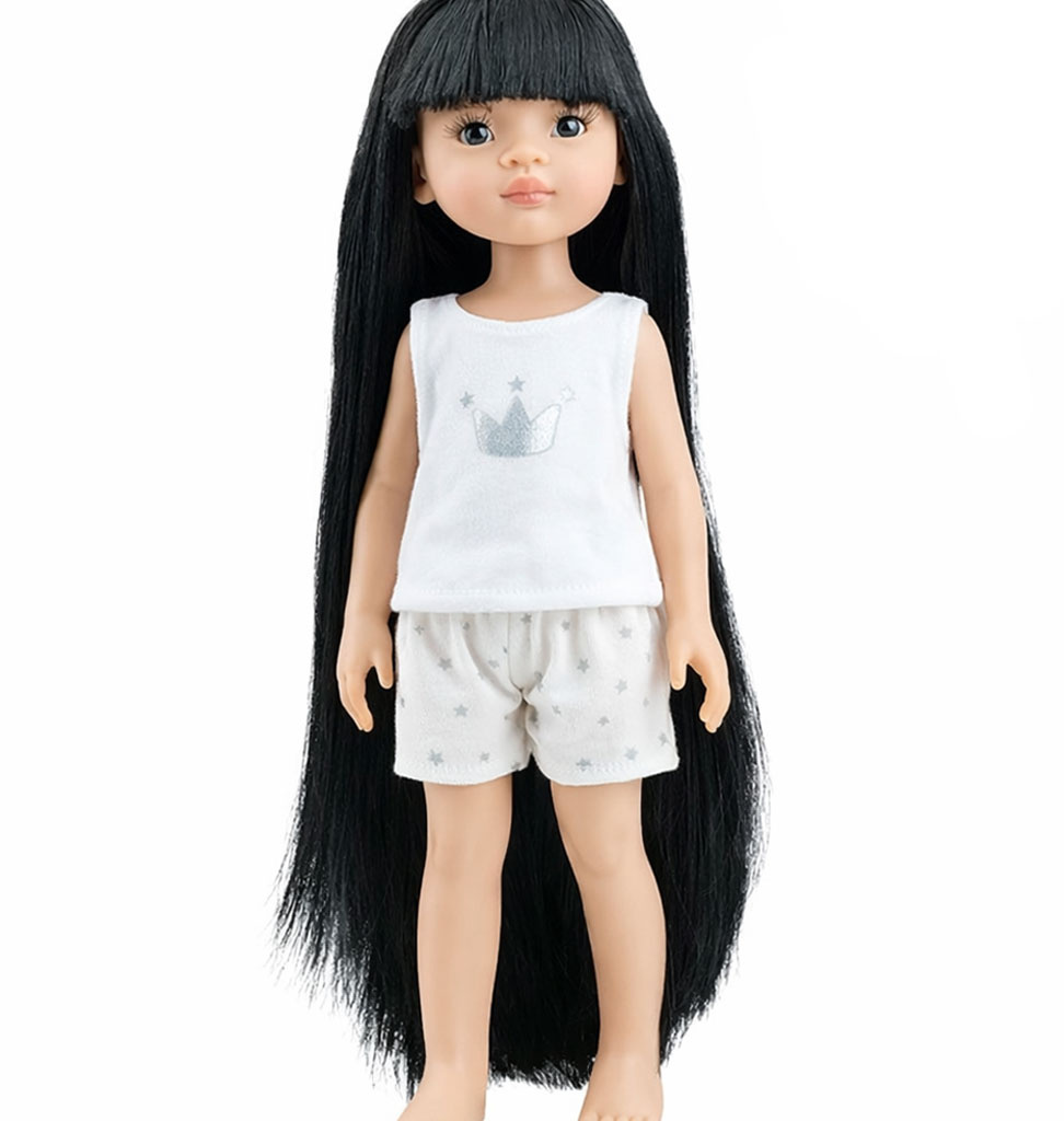 Paola Reina poppen Paola Reina Amigas doll Liu with super long hair