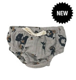 Minikane  Minikane broekje / culotte voor Gordi poppen / grijs met bloemenprint