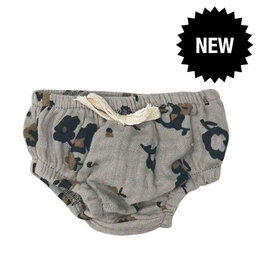 Minikane  Minikane-Hose / Culottes für Gordi-Puppen / grau mit Blumenmuster