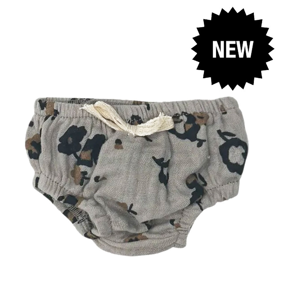 Minikane  Minikane trousers / culottes for Gordi dolls / grey with floral print