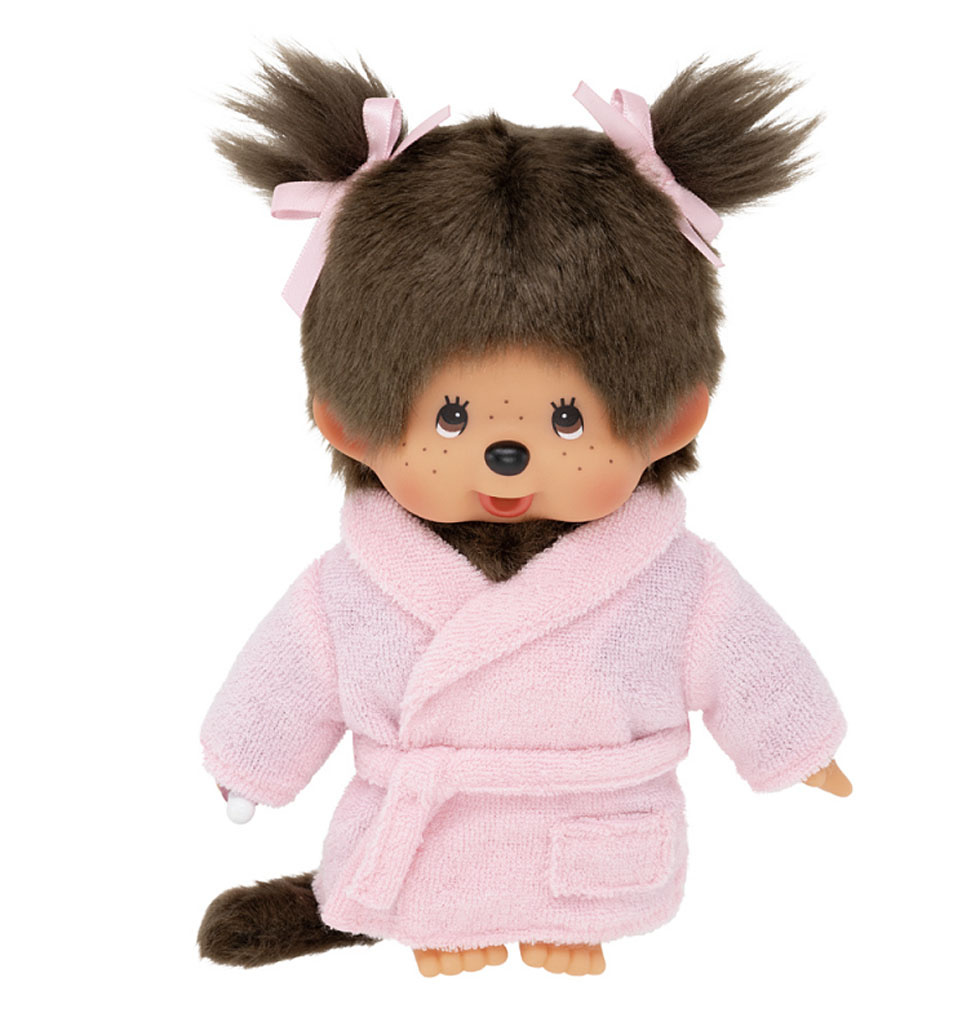 Monchhichi Monchhichi girl in pink bathrobe