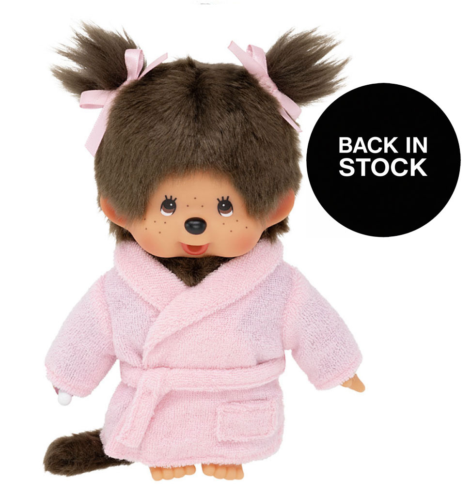 Monchhichi Monchhichi meisje in roze badjas