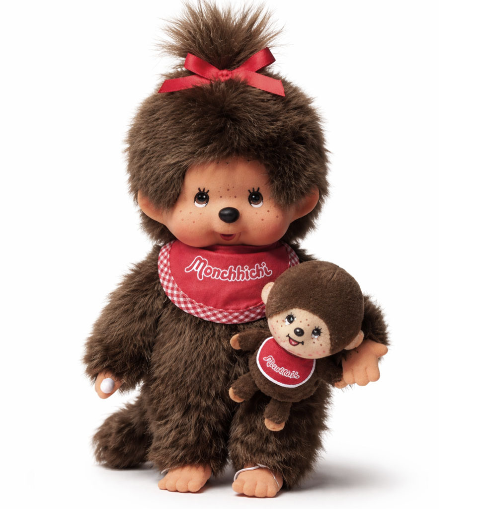Monchhichi Monchhichi meisje met mini Monchhichi