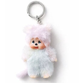 Monchhichi Monchhichi sleutelhanger tie dye blue/pink