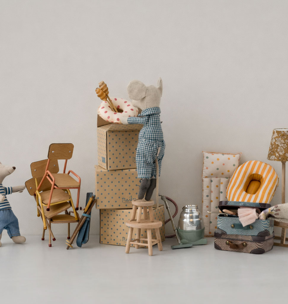 Maileg Maileg stoel voor de muisjes / coral / hout