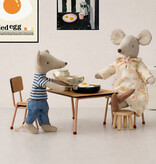 Maileg Maileg table set with two chairs for the mice / dark powder