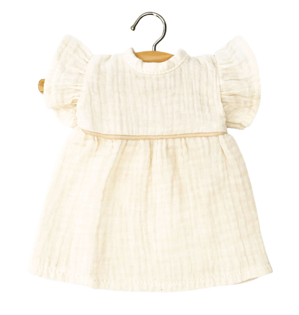 Minikane  Minikane Amigas poppen / Robe Daisy en gaze de coton écru