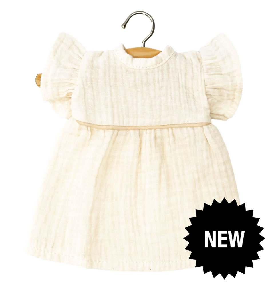 Minikane  Minikane Amigas Puppen / Robe Daisy und Gaze de Coton Ecru