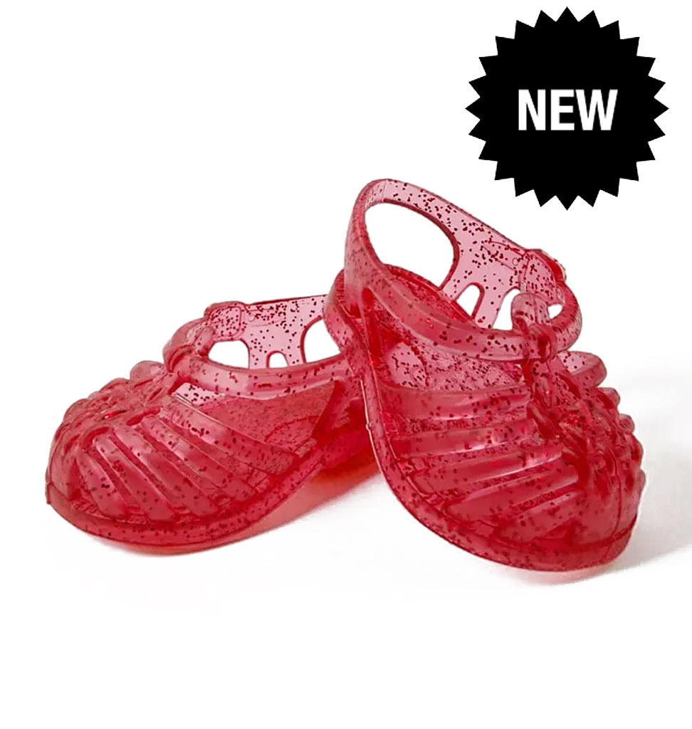 Minikane  Minikane-Kunststoffsandalen mit Glitzer für Gordi-Puppen / Farbe Kirsche