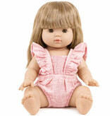 Minikane  Minikane Barboteuse retro Lou en gaze de coton fraise / Gordi poppen