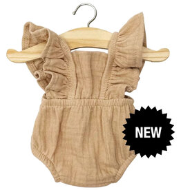 Minikane  Minikane Barboteuse retro Lou en gaze de coton latte / Gordi poppen