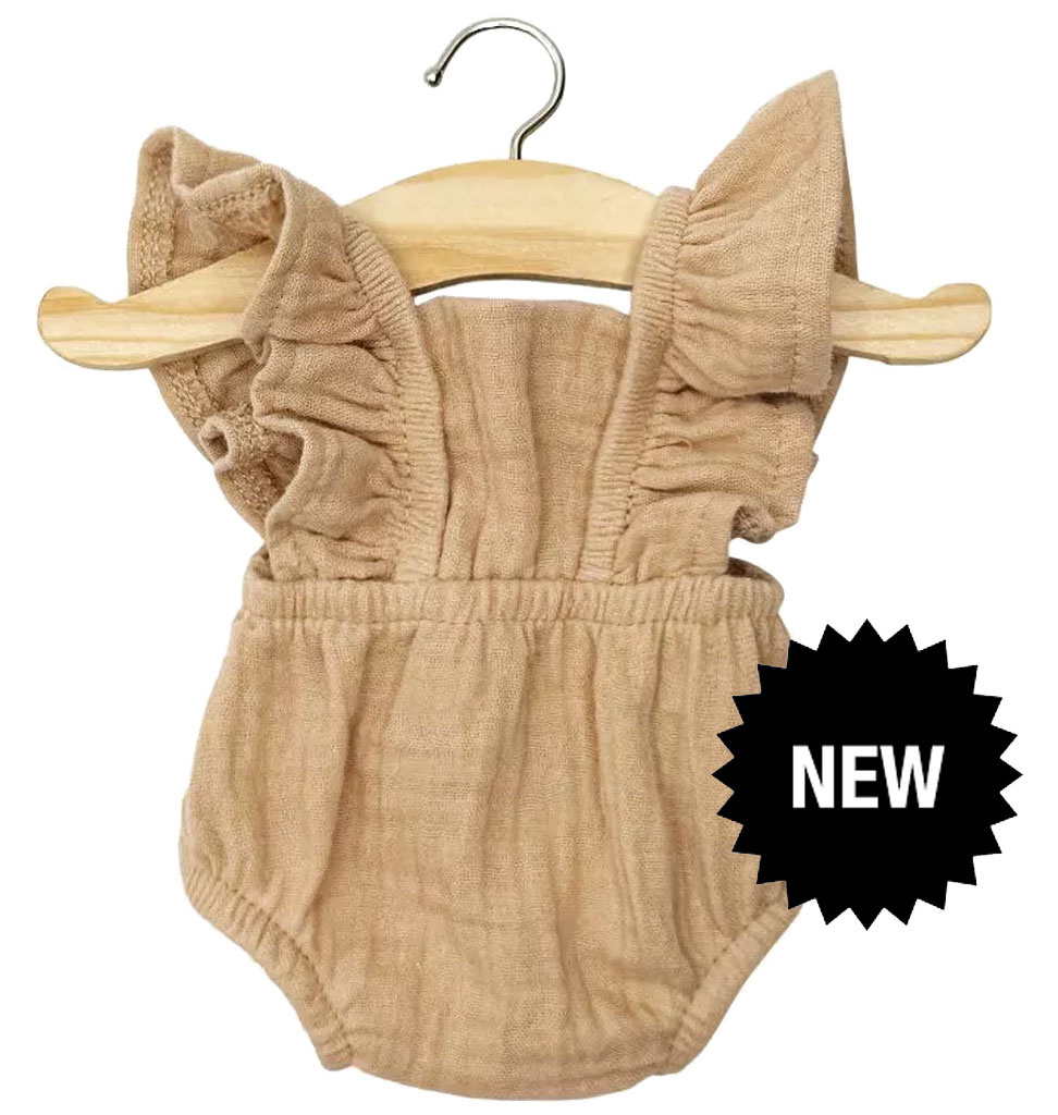 Minikane  Minikane Barboteuse Retro Lou en Gaze de Cotonlatte / Gordi Puppen