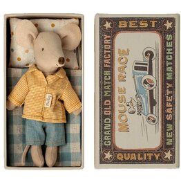 Maileg Maileg Big Brother mouse in pajamas in a matchbox