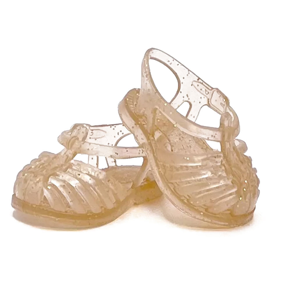Minikane  Minikane plastic sandals with glitter for Gordi dolls / crepe pailletée