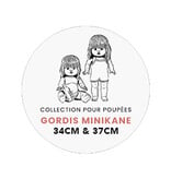 Minikane  Minikane bodysuit/gymnastics leotard/justaucorps for Gordi dolls / pearl grey