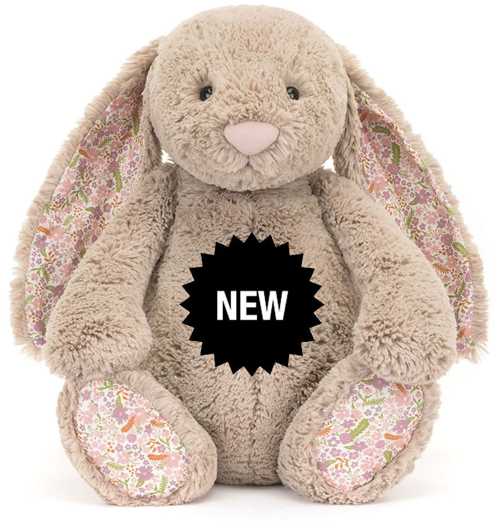 Jellycat knuffels Jellycat-Blüte, beiges Hasenblütenblatt / Ferkel